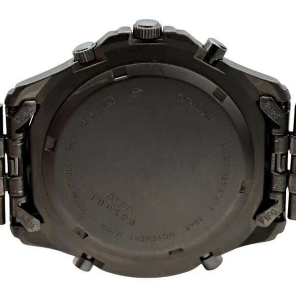 Seiko 40mm Men's Epsilon Alba Titanium Chronograph Alarm Watch - Picture 3 of 7